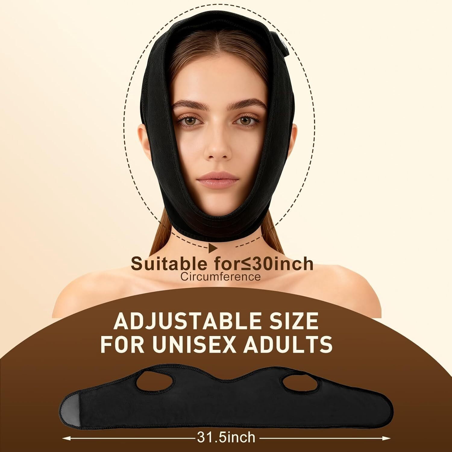 Wireless Face Heat Wrap, Portable Facial Heat Therapy Pad With Three Temperature Settings, All-Day Comfort Face Warmer, Great for TMJ & Jaw Pain