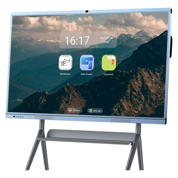 BELNET Touch Screen Board, 65 Inch Smart TVs Digital Electronic Whiteboard and Smartboard 4K Uhd Built-In Camera Multi-Touch Player for Advertisin