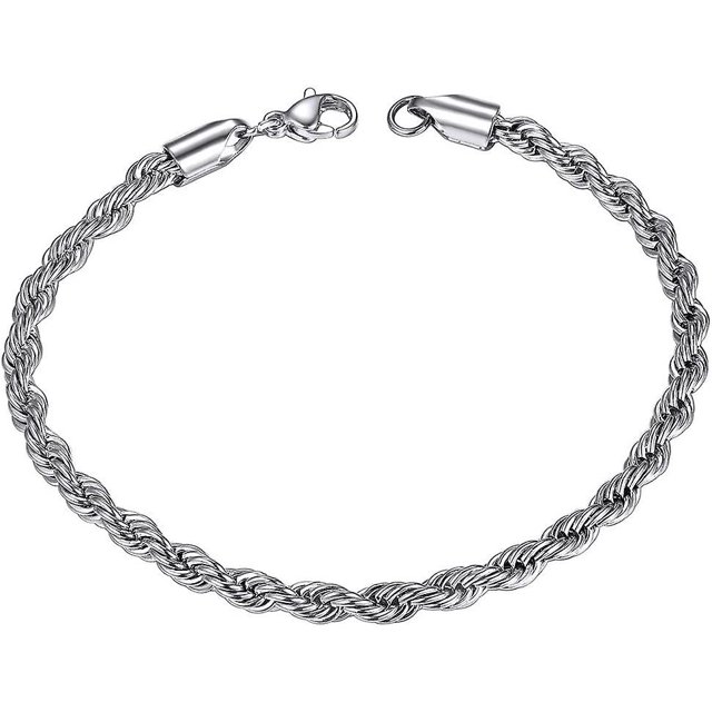 Pulsera de cadena para hombre de acero inoxidable cubano/figaro/eslabón/correa/cadena de trigo/cuerda