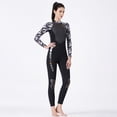 thumbnail image 4 of DivaSail Wetsuits Buceo Traje de buceo Hombre y traje de mujer Manga larga Pantalones largos Cuerpo completo Traje de baño Transpirable Deportes Skin Skins WomenNegro / White 【XL】 kenally OD003283-09, 4 of 7