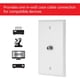thumbnail image 1 of GE Coax Plate, 1-puerto, 4 paquete, conexión de tipo F montado en la pared para cable coaxial, tornillos incluidos, pandilla única, blanco, 76393, 1 of 2
