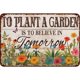 thumbnail image 1 of Chapa Metal Vintage para Plantar Un Jardín Pintura Hierro Rectangular 30x20cm, 1 of 9