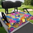 thumbnail image 2 of Uorisanigo Golf Cart Seat Cover, Universal Colorful Hibiscus Tropical Golf Cart Seat Blanket for EZGO, Club Car and More 2-Seat Carts, Breathable Fabric Seat Towel with 4 Pockets, 2 of 7