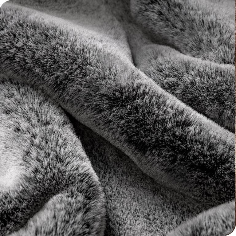 Bare Home Faux Fur Blanket - 60 x 80 - Ultra Soft Fleece - Oversized,  White 
