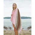 thumbnail image 2 of Pink Wood Grain Beach Towels Oversized Super Absorbent, Brown Vintage Mottled Country Stripes Lightweight Bath Towel Quick Dry Sets For Bathroom/Pool/Rv Camping/Beach Play/Gym Room/Picnic 23"x47", 2 of 8