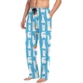 thumbnail image 5 of FREEAMG Cute Llama Alpaca Pajama Pants for Men, Men's Separate Bottoms, Pure Cotton Comfortable Lounge Pants for Men（205）, 5 of 7