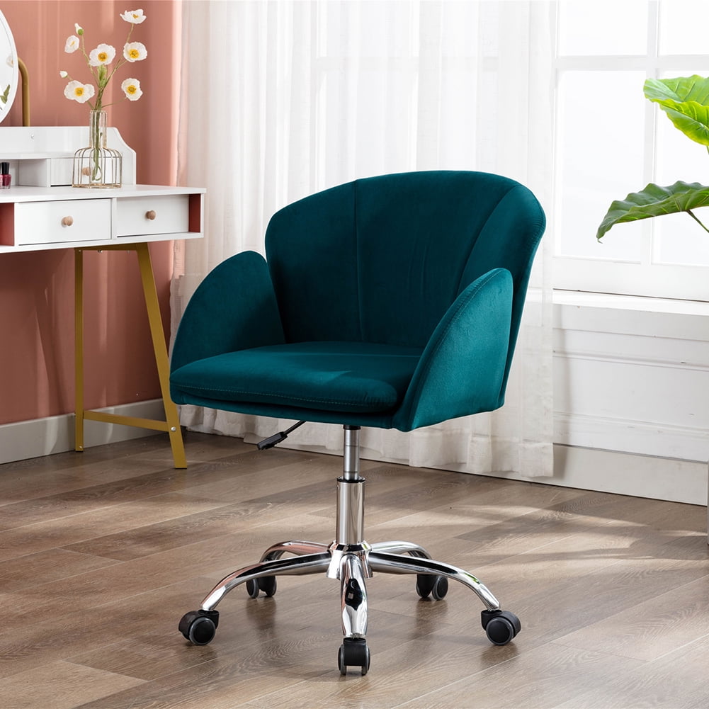 Kepooman Modern Swivel Shell Office Chair for Living Room/Bedroom, Adjustable Upholstered Leisure Arm Chair, Teal Kepooman Modern Swivel Shell Office Chair for Living Room/Bedroom, Adjustable Upholstered Leisure Arm Chair, Teal