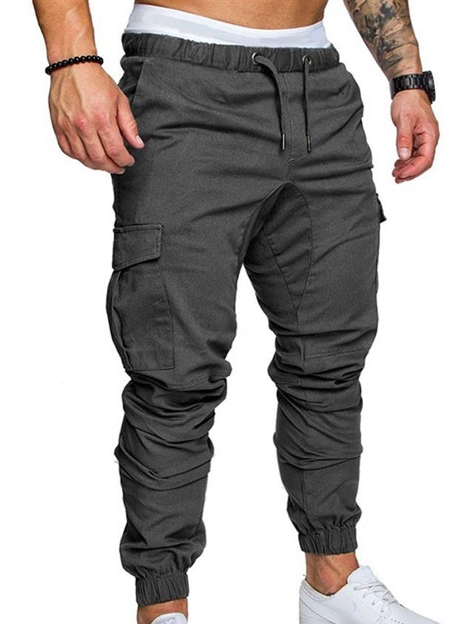 LEADOKO - Mens Gym Cargo Combat Long 