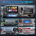 thumbnail image 3 of Radio de coche Leadfan para Honda Civic 2006-2011 con cámara inalámbrica Carplay Android, navegación, 3 of 9