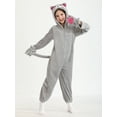 thumbnail image 3 of Hotiary 3-10T Kids Halloween Hooded Jumpsuits Cat Costume Girls Boys Animal Cosplay Party Zipper Romper with Gloves, 3 of 8