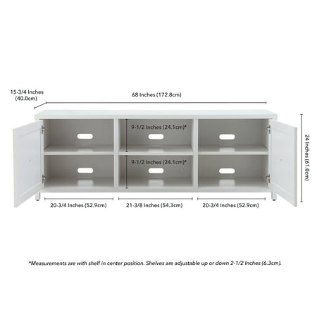 Camden&Wells - Granger TV Stand for TVs up to 75" - White