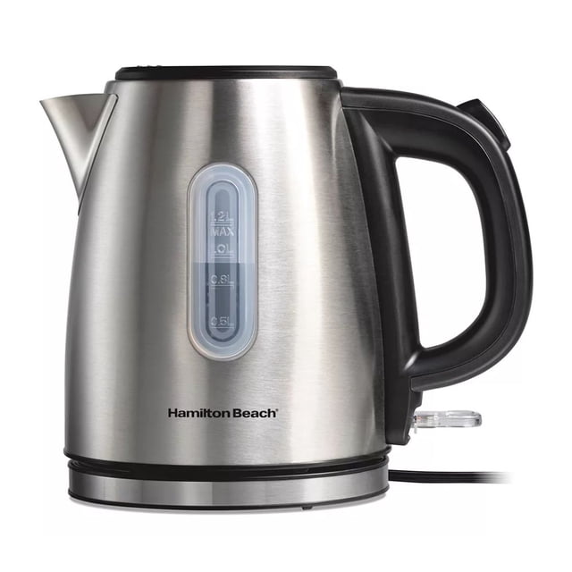 Tetera Eléctrica Hamilton Beach 1.2 L Apagado Automático | Hervidor Tamaño Compacto 1500 W