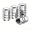 Silver, variant on Clearance!!! 4-Pack Aluminum Tire Valve Stem Caps,Rust-Free Metal Screw-On Hexagon Design Caps, Universal for Cars/Trucks/Bikes/Motorcycles