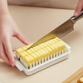 thumbnail image 5 of Butter Cutter Box, Plastic Butter Dish with Lid Butter Slicer Cutter Rectangular Butter Container Kitchen Baking Tool, Butter Cutter Slicer and Dish,Butter Keeper with Cutter for Easy Cutting, 5 of 9