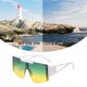 thumbnail image 4 of Gafas de sol de una sola pieza con montura grande y modernas para fotografía callejera, fabricadas en PC, 4 of 5