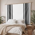 thumbnail image 3 of Black Striped Tapestry for Bedroom Wall Hanging Tapestry, Modern White Striped Abstract Art Aesthetics Ceiling Backdrop Tapestries Poster Blanket Wall Decor for Teens Room Living Room Dorm 59" x 79", 3 of 8