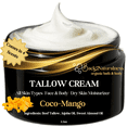 thumbnail image 2 of Back2Naturalness Coco-Mango Beef Tallow Moisturizer Balm for Ultra Dry, Chapped & Cracked Skin Relief (3.5 oz) Creamy Formula with Jojoba & Sweet Almond Oil, 2 of 17