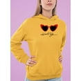 thumbnail image 2 of Retro Red Heart Sunglasses Hoodie Women - Women Hoodie, 3XL, 2 of 4