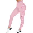 thumbnail image 5 of Leggings For Women Breast Cancer Awareness Pink Ribbon Graphic Breathable Seamless Casual Buttery Soft Leggings, 5 of 5