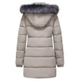 thumbnail image 2 of GGleaf Women's Winter Thicken Puffer Coat Warm Snow Jacket with Fur Removable Hood khaki 3X-Large, 2 of 8