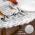 thumbnail image 4 of Colorful Birds Table Cloth, Round Fitted Tablecloths with Elastic Edge, Vintage Rustic Envelope Postmark Wipeable Waterproof Table Cover for Kitchen Wedding 45-54 Inches, 4 of 4