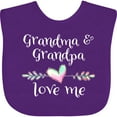 thumbnail image 3 of Inktastic Grandma and Grandpa Love Me- Heart Grandchild Boys or Girls Baby Bib, 3 of 4