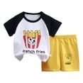 thumbnail image 2 of Faraee Toddler Baby Summer Clothes 3 6 12 18 24 Months 2T 3T 4T 5T Boys Girls Infant Cute Dinosaur T-Shirt Tops Shorts Outfits (7-8 Years,Black), 2 of 3