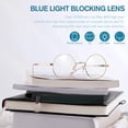 thumbnail image 4 of Gafas Pro Acme Retro con montura redonda de metal, color azul, bloqueo de luz, 4 of 5