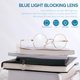 thumbnail image 4 of Gafas Pro Acme Retro con montura redonda de metal, color azul, bloqueo de luz, 4 of 5