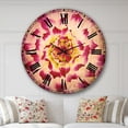thumbnail image 4 of Designart 'Smooth White Rose Flower Petals' Traditional wall clock, 4 of 4