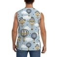 thumbnail image 4 of Uemuo Balloon Vintage Pattern Men's Sleeveless T-Shirt,Muscle Athletic Tank Top, Moisture-wicking Quick-dry Breathable Classic Tee Top for Gym Run Outdoor Sports-Large, 4 of 8