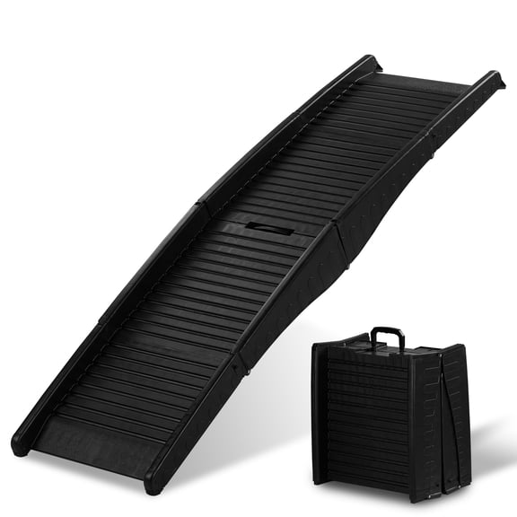 UBesGoo 60 inch Nonslip Folding Dog Ramp, Tri-Fold Portable Lightweight Pet Ramp for Cars, Trucks and SUVs