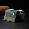 thumbnail image 6 of Dteck Magnetic Case for iPhone XR, 2 in 1 Wallet Case Detachable Card Holder, Compatible with MagSafe, Slim PU Leather RFID Blocking Credit Slots Zipper Pocket,Green, 6 of 7