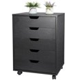 thumbnail image 2 of ZenStyle 5 Drawers Storage Cabinet Dresser Storage Tower Closet Sturdy Bedroom Office Save Space Black, 2 of 7