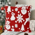 thumbnail image 5 of SANMADROLA Christmas Throw Pillow Covers, 18x18 Throw Pillows Soft Plush Cushion Covers, Set of 2 Xmas Tree Pillowcases Holiday Festivals Winter Home Decor Sofa Couch Bed Porch, Red, 5 of 9