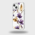 thumbnail image 1 of iPhone 15 Clear Design Case - Purple Wildflower, 1 of 5
