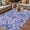 Lavender Purple, variant on Light Blue Teal Outdoor Rug for Patio/Deck/Porch, Non-Slip Large Area Rug 5 x 8 Ft, Retro Botanical Abstract Art Indoor Outdoor Rugs Washable Area Rugs, Reversible Camping Rug Carpet Runner