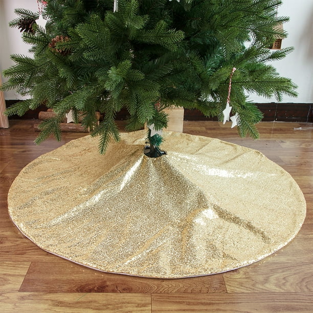 Alfombrilla redonda para Base de árbol, falda bordada para árbol, decoración interior de árbol de Navidad, 90/120cm