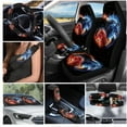 thumbnail image 2 of Yuyamidu Fire Wolf Car Seat Cover 16 PCS Galaxy Steering Wheel Cover Seat Belt Pad Handbrake Cover Set Car Sunshade Rearview Mirror Cover Coasters Key Chain Fashion Auto Accessories, 2 of 7