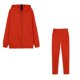 thumbnail image 2 of Gibobby Conjunto de sudadera y pantalones Conjunto de pantalones de suéter largo suelto con estampado de en la parte delantera y trasera con cremallera larga (Rojo,M), 2 of 4
