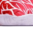 thumbnail image 2 of Toss Pillow Cover, Decorative Cayenne Red Euro Shams 26x26 inch (65x65 cm), Burnout Velvet Euro Pillow Covers, Nature & Floral, Leaf, Modern European Sham&nbsp;Pillow - Cayenne Red Leaves, 2 of 4