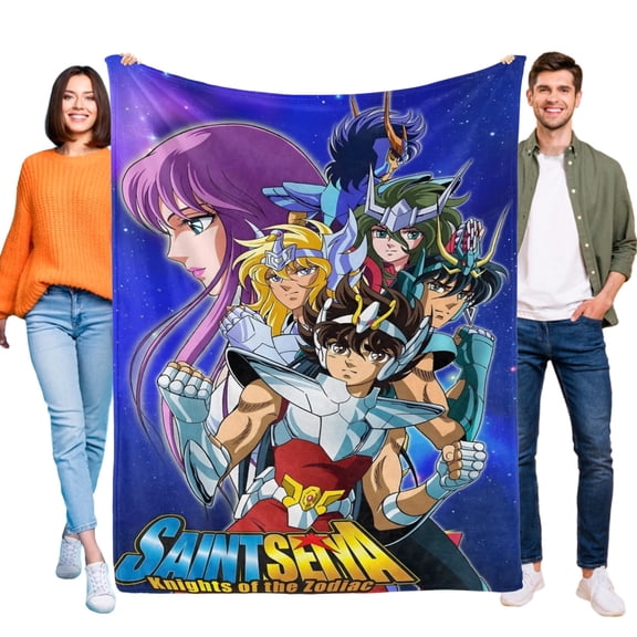 Blanket Saint Seiya for Boys Girls Lightweight Kids Throw Blanket Cute Soft Blankets Flannel Plush Blankets Gifts 30x40in