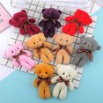 thumbnail image 3 of Stuffed Animals PP Cotton Material Little Bear Doll Design Key Ring Kids Gifts Useful Key Chain for Backpack Phone Key Cross-bag Purple, 3 of 7