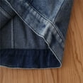 thumbnail image 3 of oqasdz Girls Jackets Fall Winter Children Lapel Long Sleeve Button Down Love Heart Emborider Denim Coat Trendy Outerwear Top Jacket Outwear Size 9 M-12 M, 3 of 6