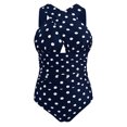 thumbnail image 5 of Babysbule Swimsuits for Women Clearance Women's Dot Printing Conjoined Body Swimsuit Twining Overlapping Bikini Swimsuit, 5 of 6