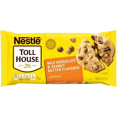 NESTLE TOLL HOUSE Milk Chocolate & Peanut Butter Morsels 11 oz. (Best Toll House Cookies)