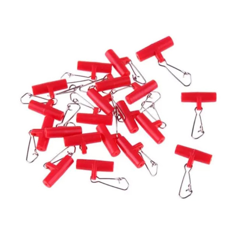 JANDEL 20pc Fishing Terminal Tackle Fishing Rig Sinker Holder Clip Snap Weight Slider Saltwater