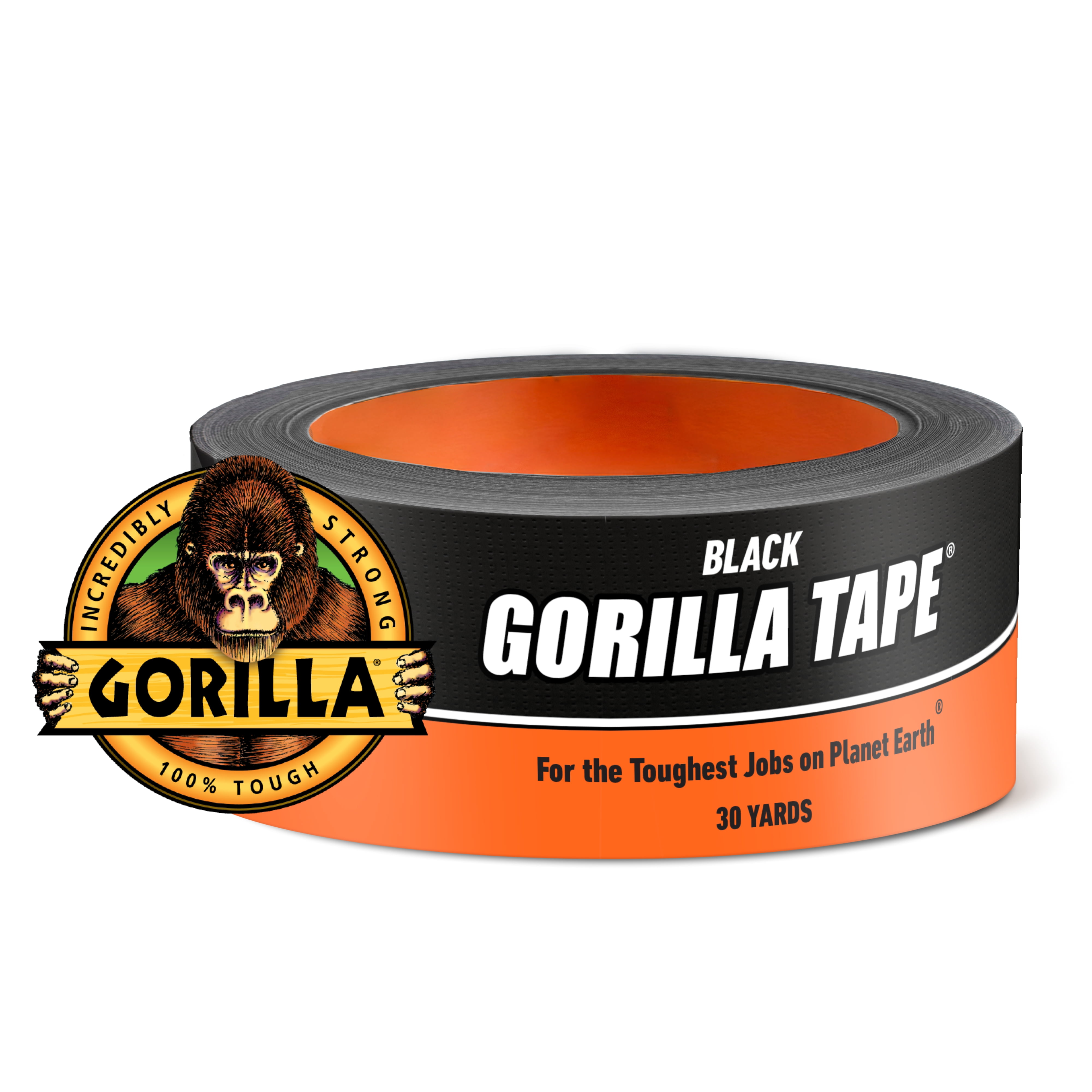 (6 pack) Gorilla 30 Yard Black Tough Duct Tape Single Roll, Pack of 1