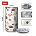 thumbnail image 4 of 20oz Coffee Tumblers White Christmas Santa Pattern Stainless Steel Vacuum Insulated Travel Tumbler Coffee Cups Mug with Lid and Straw with Cleaning Brush for Cold & Hot Drinks, 4 of 5