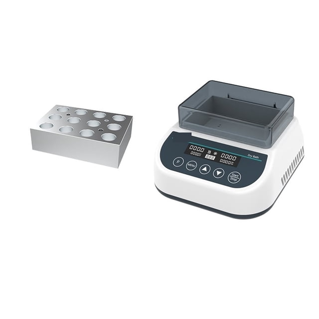 Mini Dry Bath Incubator Lab Equipment Constant Temperature Lab Heater Incubation Shaker With Heating Block 0.5/1.5/2/5/15/50ml ,Easy Use